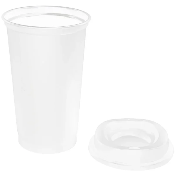 Стакан с крышкой Color Cap White