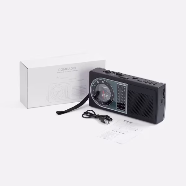 Bluetooth-колонка с радио Comradio, черная