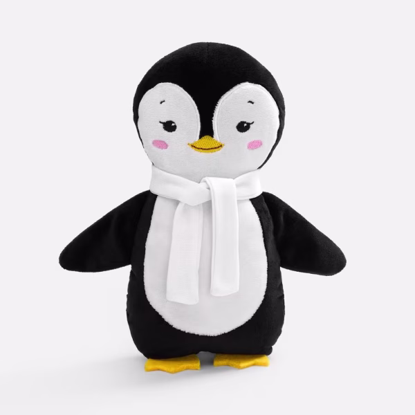 Мягкая игрушка Beastie Toys, пингвиненок с белым шарфом