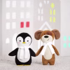 Мягкая игрушка Beastie Toys, пингвиненок с белым шарфом